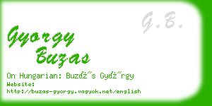 gyorgy buzas business card